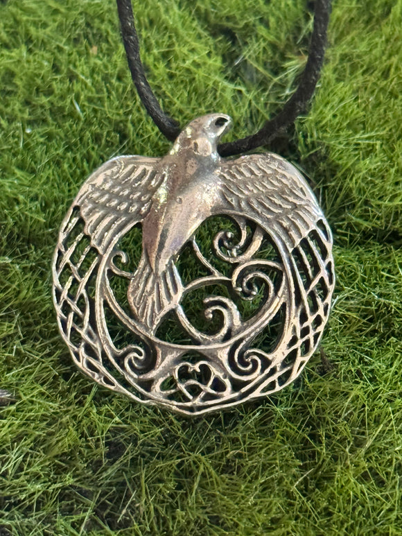 Celtic Raven - 100% Pewter Necklace