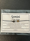 Zodiac Gemstone Nylon Bracelet