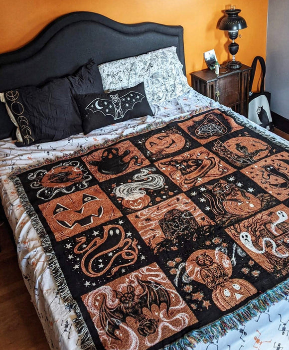 Halloween Friends Tapestry Throw Blanket