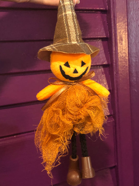 Pumpkinhead Scarecrow - Witchy Ornament - Halloween Tree