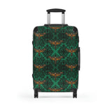 Death's Head Moth Emerald Damask Suitcase