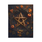 Autumn Witch Pentagram Plush Blanket