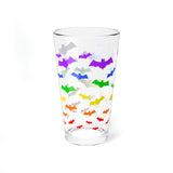 Batty Gay Pride Pint Glass - 16oz - Goth Gay Pride - LGBTQp