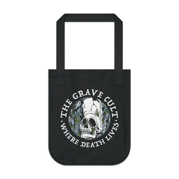 The Grave Cult - Where Death Lives - Black Canvas Tote Bag