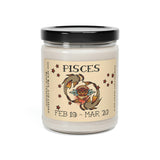 PISCES Zodiac Scented Soy Candle, 9oz