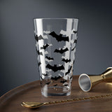 Gone Batty Pint Glass - 16oz - Spooky Bats Goth Glass Tumbler