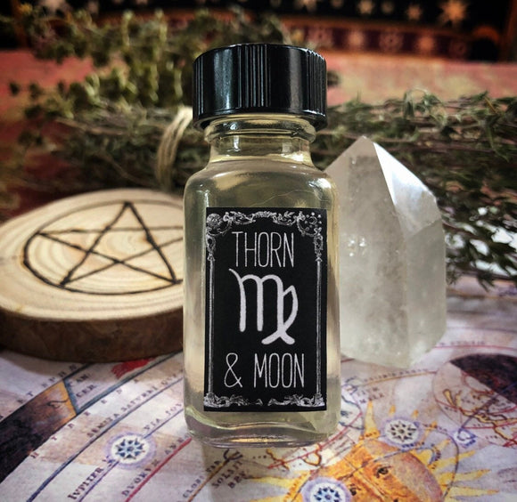 Thorn & Moon Zodiac Oil - Virgo Blend - Ritual Oil - Pure Essential Oils - Sandalwood, Bergamot, and Patchouli