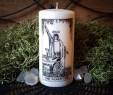 Thorn & Moon Major Arcana Candle - Tarot Card - Rider Waite Deck - Cartomancy - Fortune Telling - Decorative 6" Pillar Candle