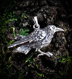 The Dark Raven Pendant - Sterling Silver - Spirit Animal - Familiar