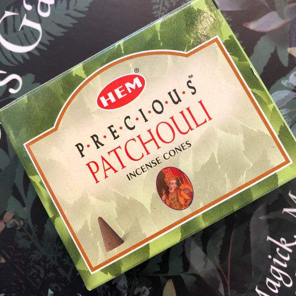 HEM Precious Patchouli Cone Incense (10-pack)