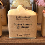 Meyer Lemon & Thyme Artisan Soap - Willowleaf Botanicals - 4 oz bar