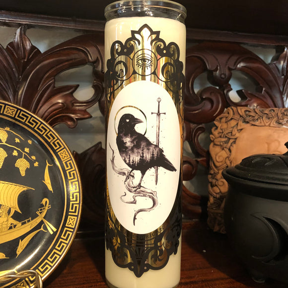 Morrigan Gilded Goddess Devotional Candle