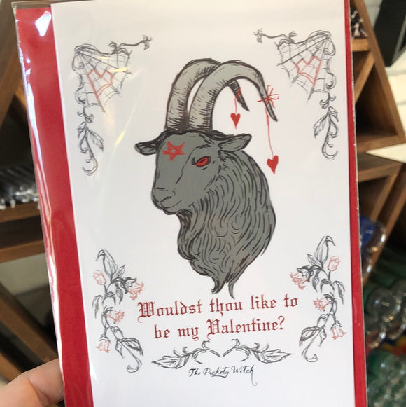 Valentine’s Card - Wouldst Thou Like To Be My Valentine - Black Phillip