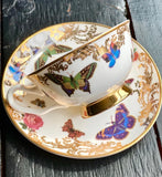 KINDLY FUCK OFF - Butterflies - Fine China Curiosity Teacup & Saucer Set