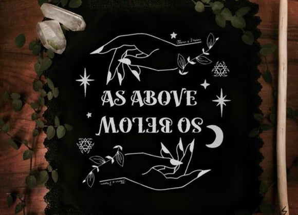 Thorn & Moon Altar Cloth - As Above So Below - Witchcraft