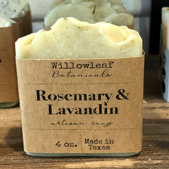 Rosemary & Lavandin Artisan Soap - Willowleaf Botanicals - 4 oz bar