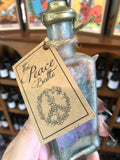 The Peace Bottle - Spell Bottle - Vintage Bottle - Herbs & Crystals