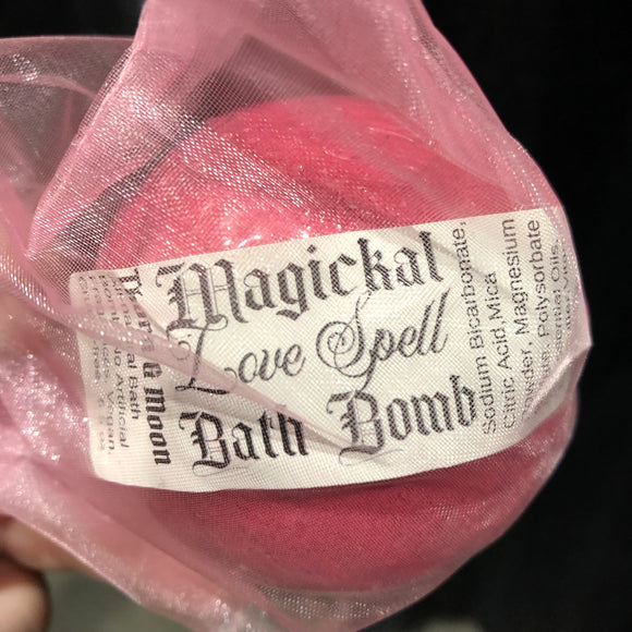 Thorn & Moon Bath Bomb - Magickal Love Spell Bomb - All-Natural - Essential Oils - Lavender, Vanilla, Jasmine, Mugwort