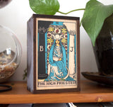 Major Arcana Tarot Card Altar Box - Tarot Deck Box - Birch Wood & Sliding Lid