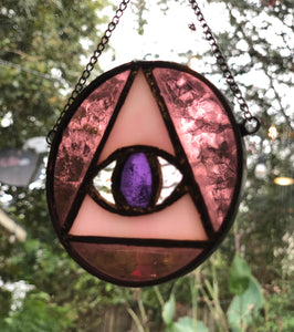 All Seeing Eye Stained Glass Suncatcher