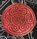 Wooden Engraved Hekate Stropholos Altar Tile - Hecate