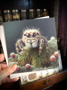 Festive Spider - Yule / Solstice - Xmas - Holiday Greeting Card