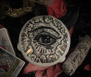 Mystic Eye Ceramic Box - Porcelain - Tarot - Altar - Jewelry Dish