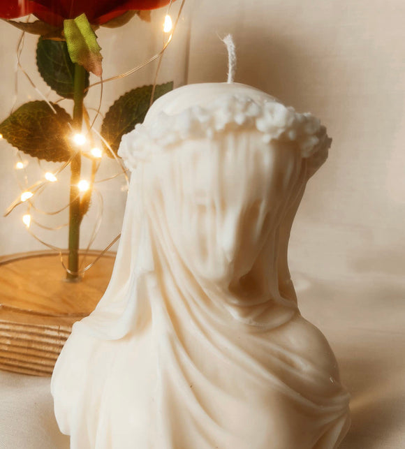 Mourning Veil Candle - Ivory Soy Wax - Neroli Scent