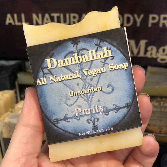 V is for Voodoo - DAMBALLAH - All Natural UNSCENTED Vegan Soap