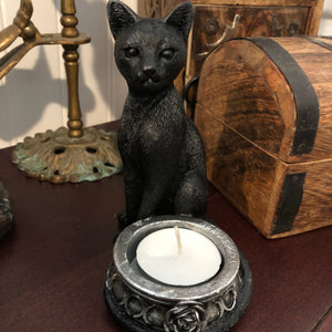 Black Cat Tealight Candleholder