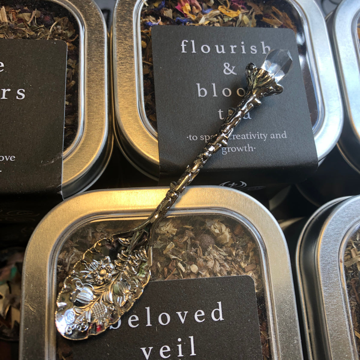 Witch’s Mini Herb / Tea Spoon with Crystal Detail – thornandmoon