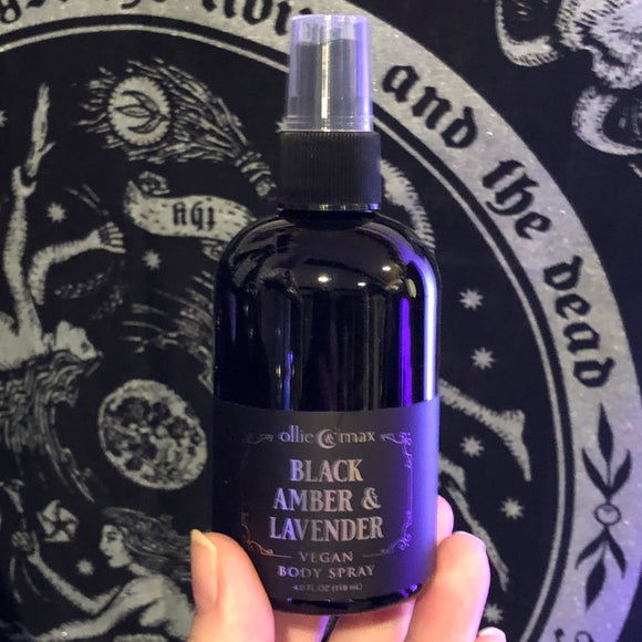 Black Amber & Lavender Body Spray - *vegan*