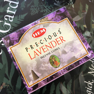 HEM Precious Lavender Cone Incense (10-pack)