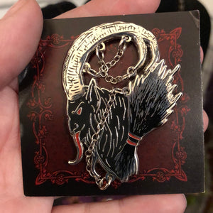 Krampus Enamel Pin - Large Krampus Pin with Chains