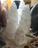 Small Selenite Tiered Standing Tower