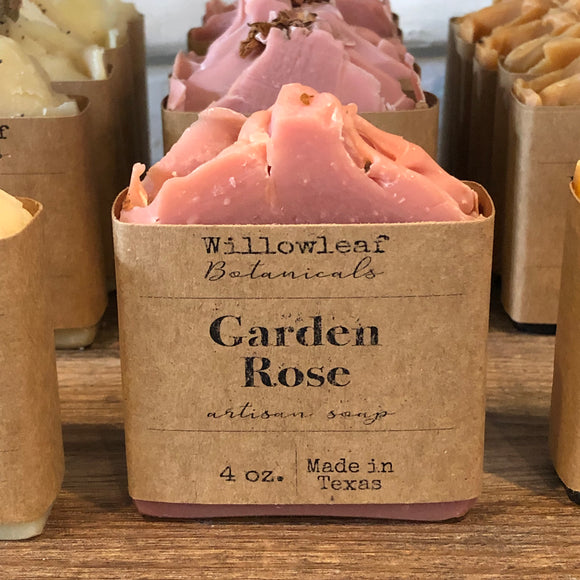 Garden Rose Artisan Soap - Willowleaf Botanicals - 4 oz bar
