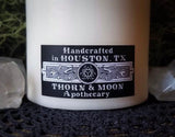 Thorn & Moon Witching Hour Candle - Witchcraft - Coven - Cauldron - Toadstools  - Halloween - Decorative 3” Pillar Candle
