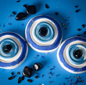 Evil Eye Protection Bath Bomb with Obsidian