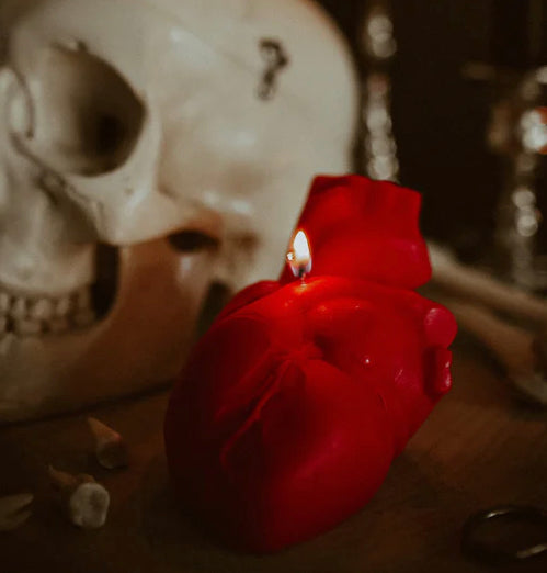 Anatomical Heart Candle - Soy Wax - Cherry Scent