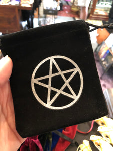 Pentagram - Black Velveteen Pouch