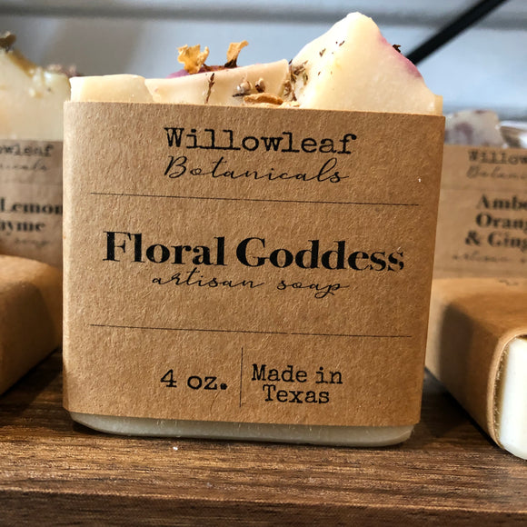 Floral Goddess Artisan Soap - Willowleaf Botanicals - 4 oz bar