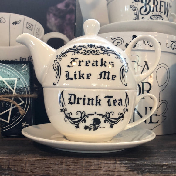 Freaks Like Me Drink Tea - Tea for One Set