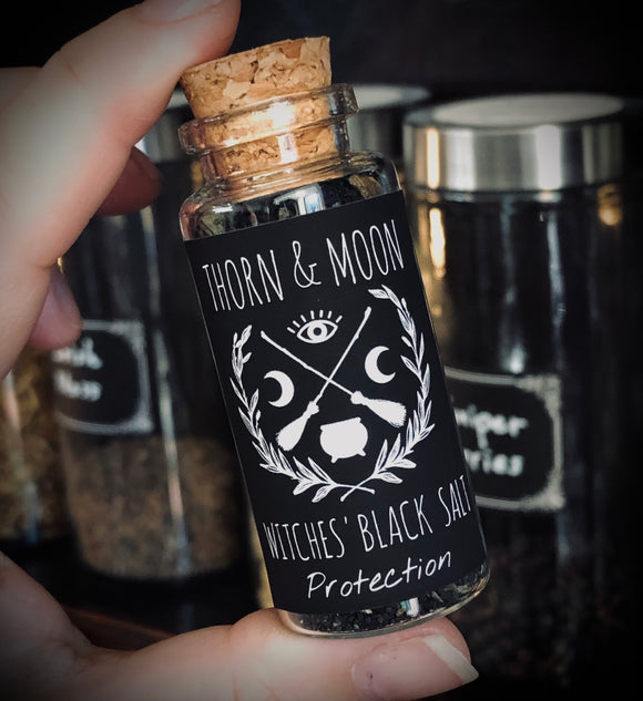 Thorn & Moon All-Natural Witches’ Black Salt - Banishing and Protection