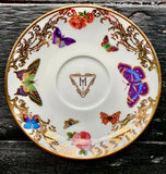 KINDLY FUCK OFF - Butterflies - Fine China Curiosity Teacup & Saucer Set