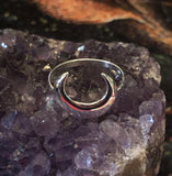 Crescent Moon Ring - Sterling Silver - Pagan - Moon Phase