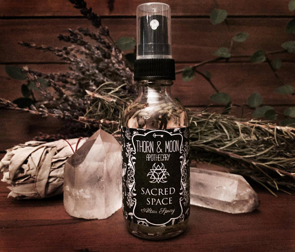 Thorn & Moon Sacred Space Altar Spray - Herbs & Essential Oils - Cleansing